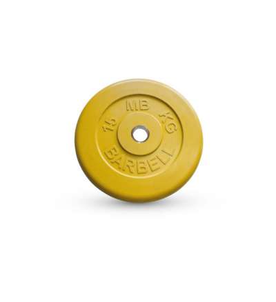 Диск обрезиненный "Barbell" d 31 мм цветной 15,0 кг