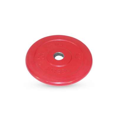 Диск обрезиненный "Barbell" d 51 мм цветной 25,0 кг