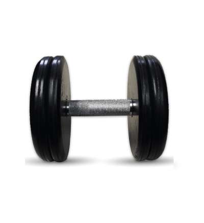 Гантель "классик" с вращающейся ручкой хром 18 кг