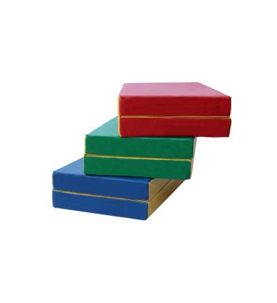 Мат № 3 (100 х 100 х 10) складной "KMSsport" зелёно/жёлтый